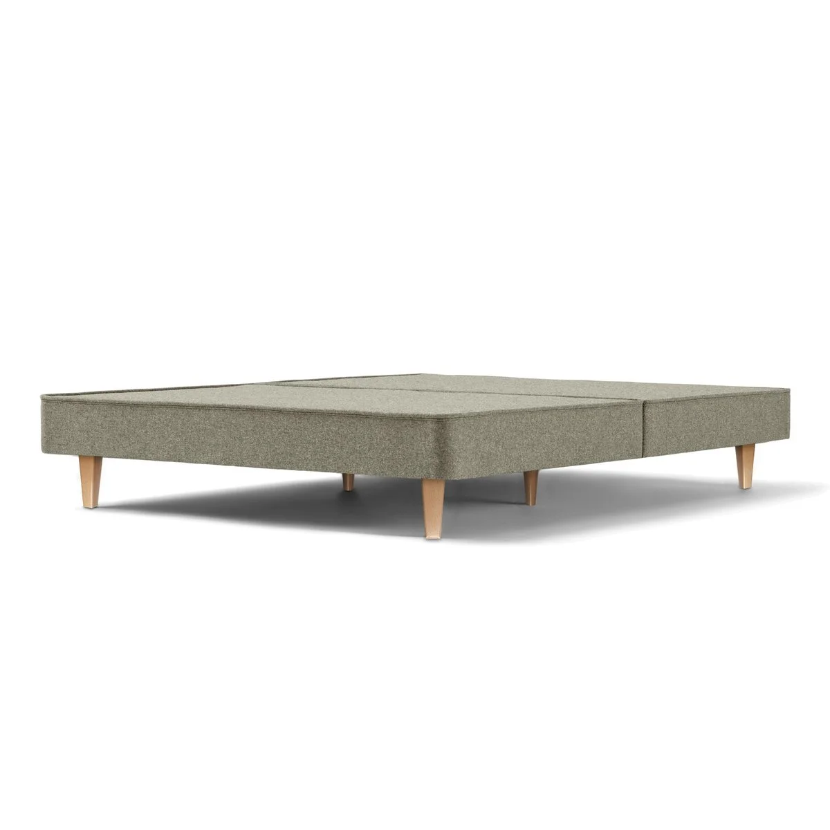 Audley Upholstered Divan On Legs - Light Grey