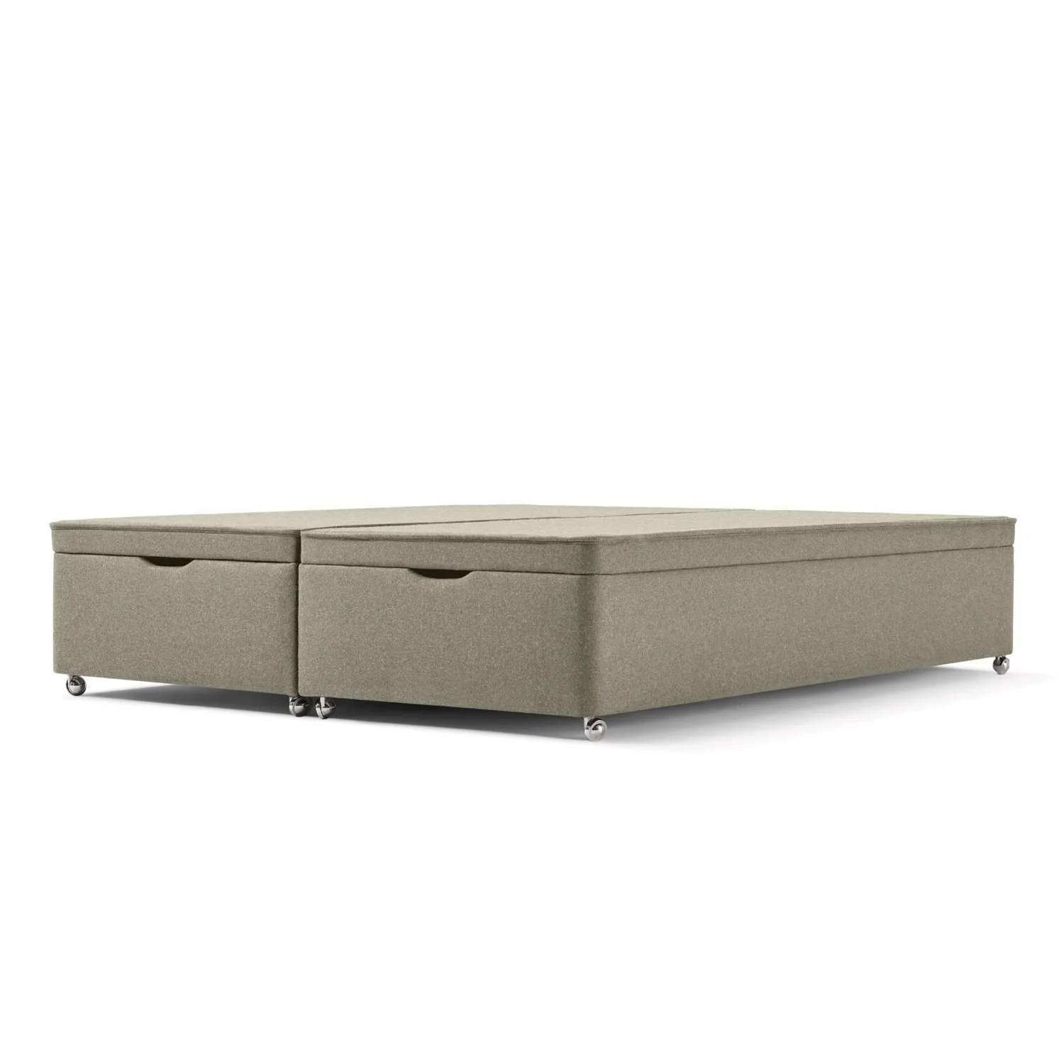 Kingston Upholstered Ottoman Divan - Light Grey