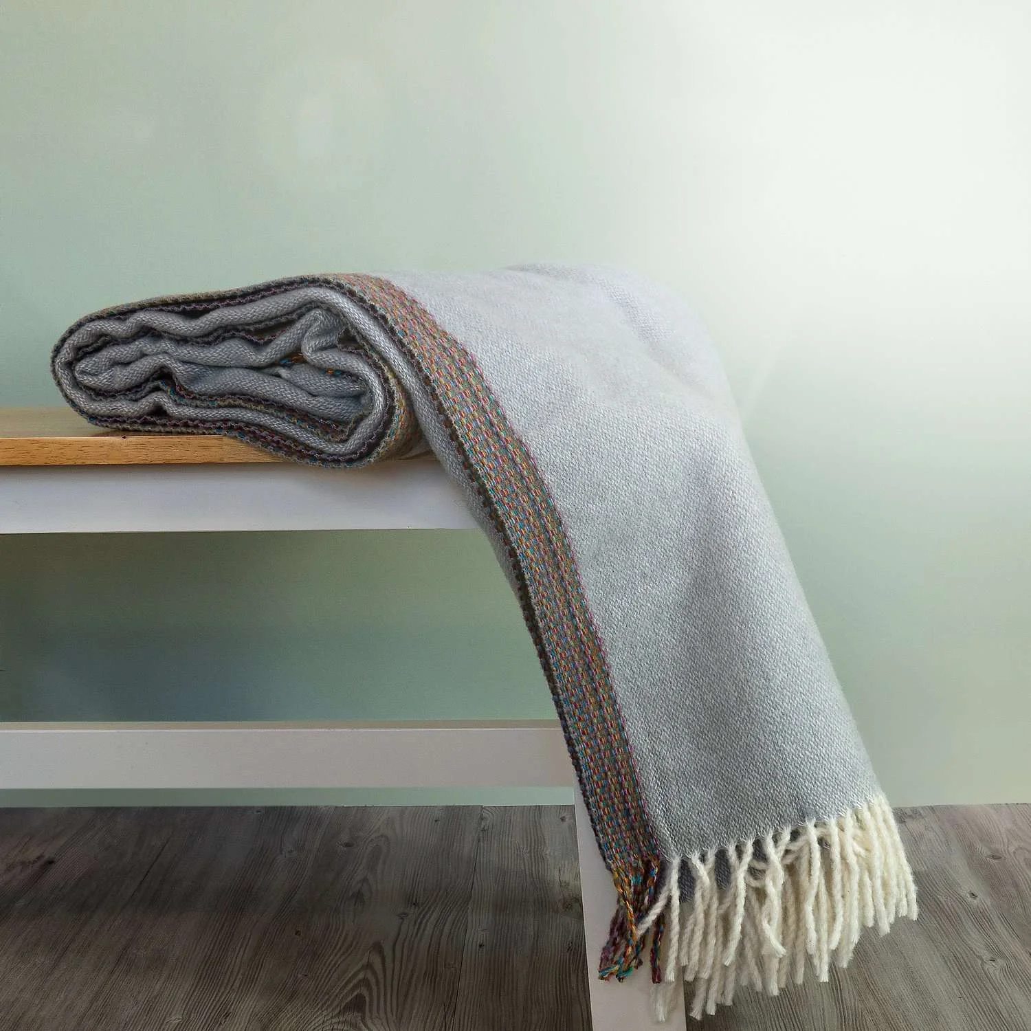 Aurora Wool Throw - Grey/Multi