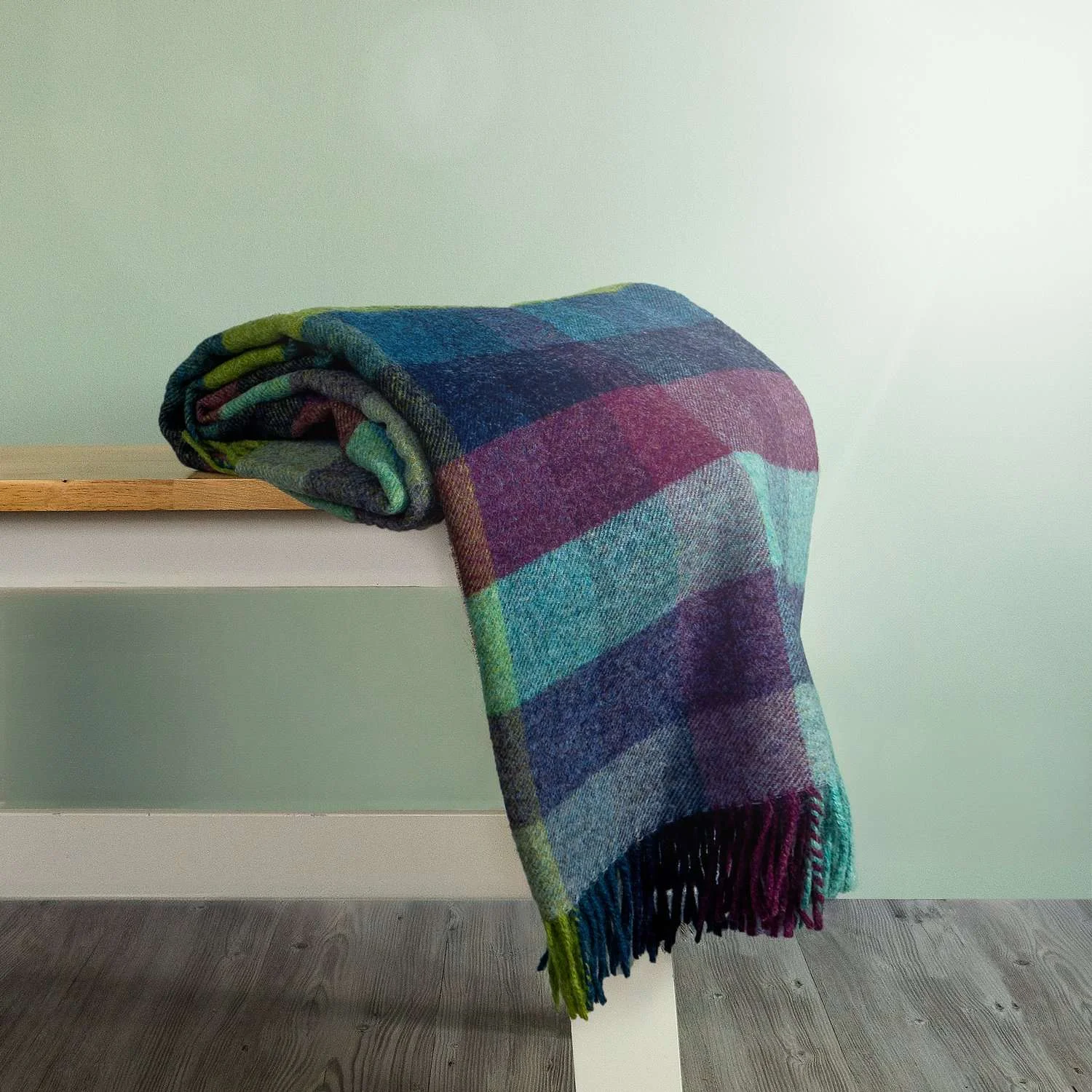 Moorland Wool Throw - Harlequin